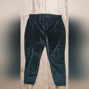 Torrid Green Velvet Leggings 4X